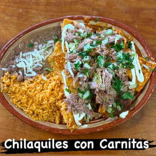 Chilaquiles carnitas (Online)